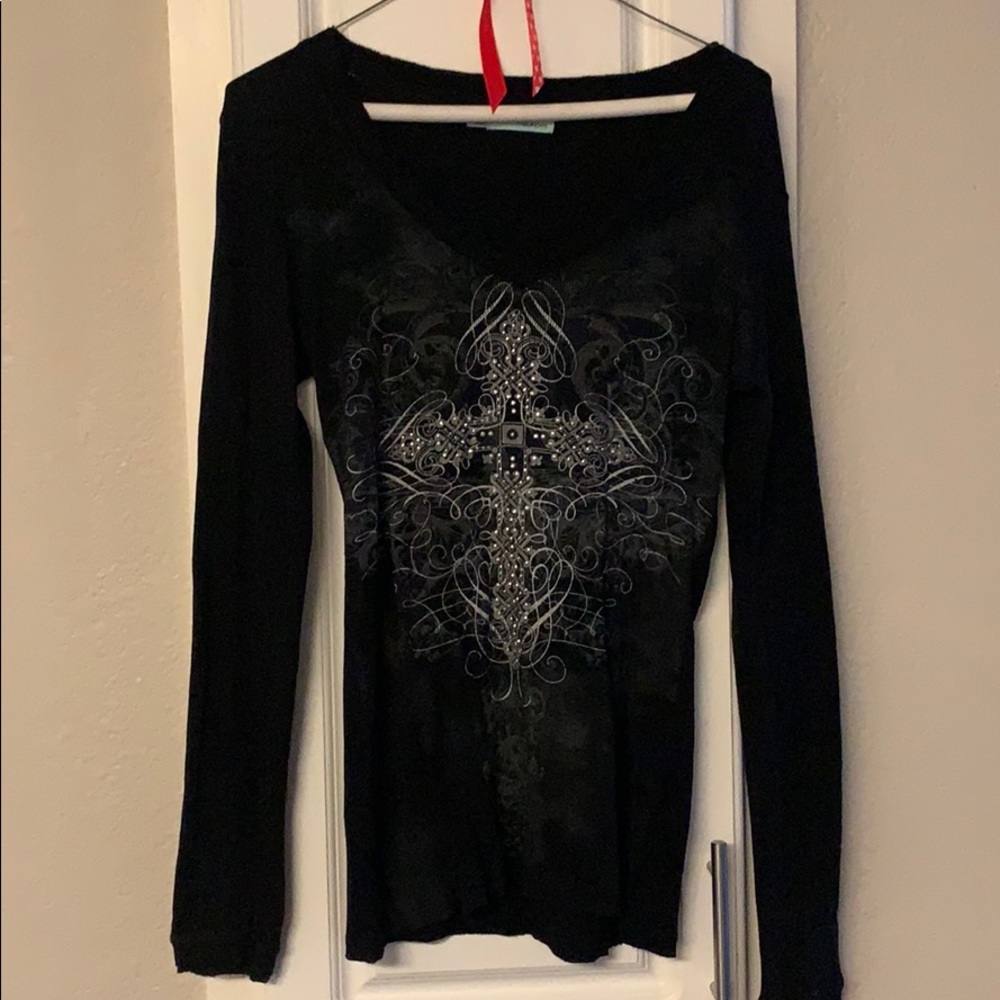 Large black long sleeved Maurices top